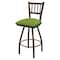 Holland Bar Stool Co 25" Swivel Counter Stool, Brnz Finish, Canter Green Seat X810 - alternate 1